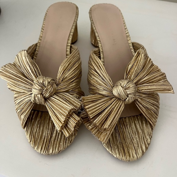 Loeffler Randall Gold Emilia Bow Sandal - Picture 4 of 8